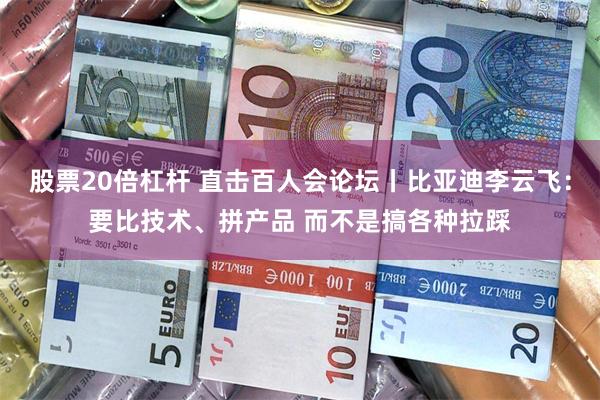 股票20倍杠杆 直击百人会论坛丨比亚迪李云飞：要比技术、拼产品 而不是搞各种拉踩