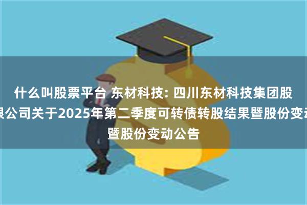 什么叫股票平台 东材科技: 四川东材科技集团股份有限公司关于2025年第二季度可转债转股结果暨股份变动公告