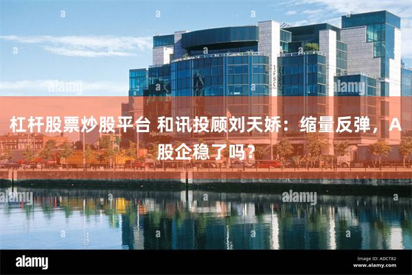 杠杆股票炒股平台 和讯投顾刘天娇：缩量反弹，A股企稳了吗？
